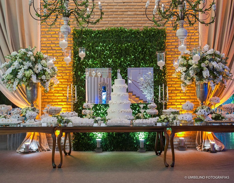 Decoração de Casamento Branca e Verde